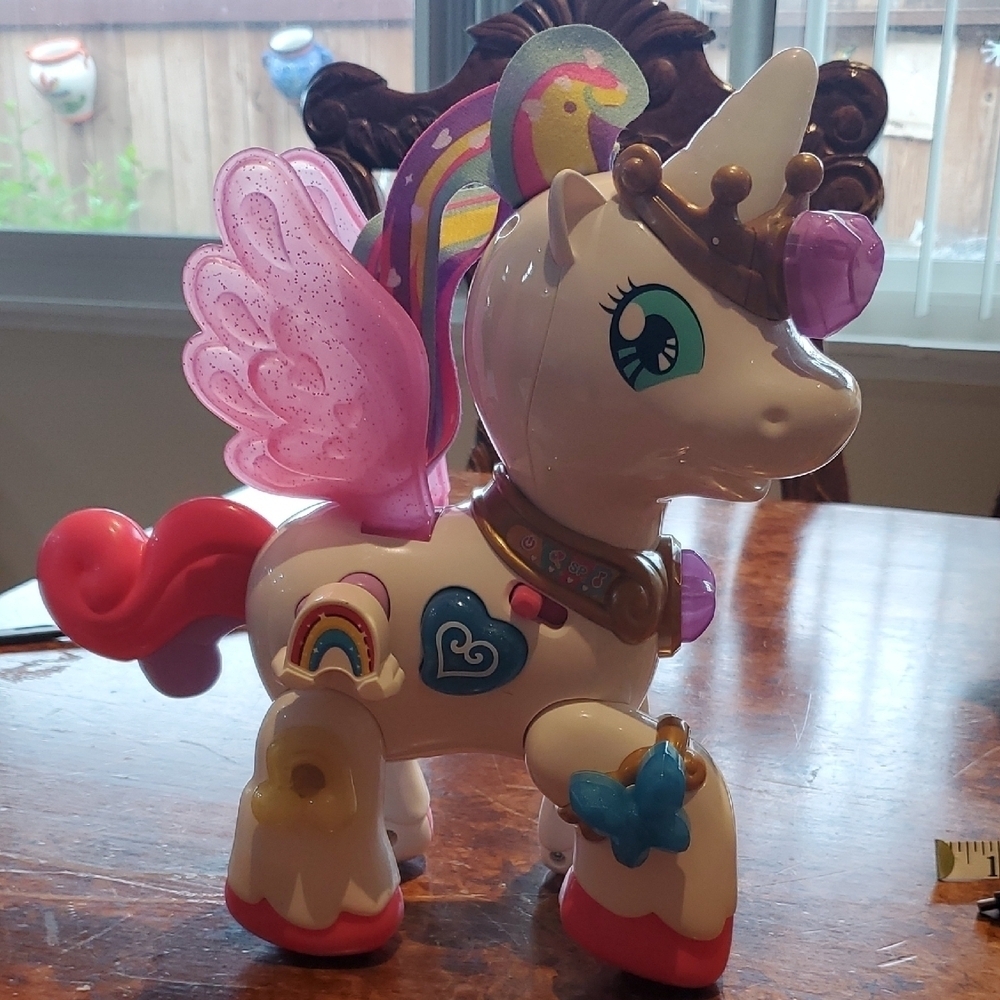 Magical Pink and White Unicorn Toy